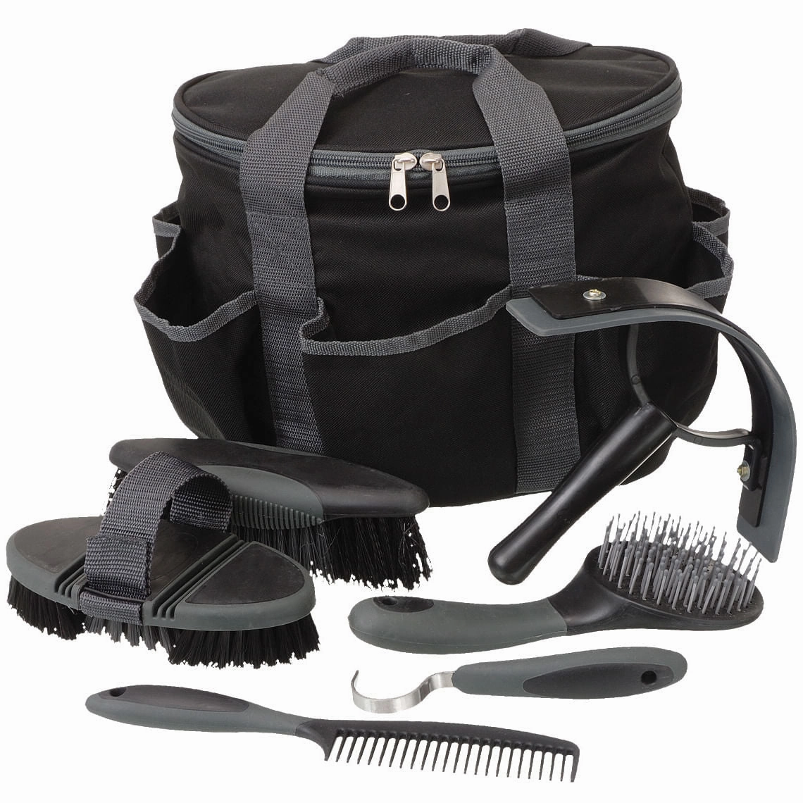 Great Grips 6 Piece Horse Grooming Kit with Bag