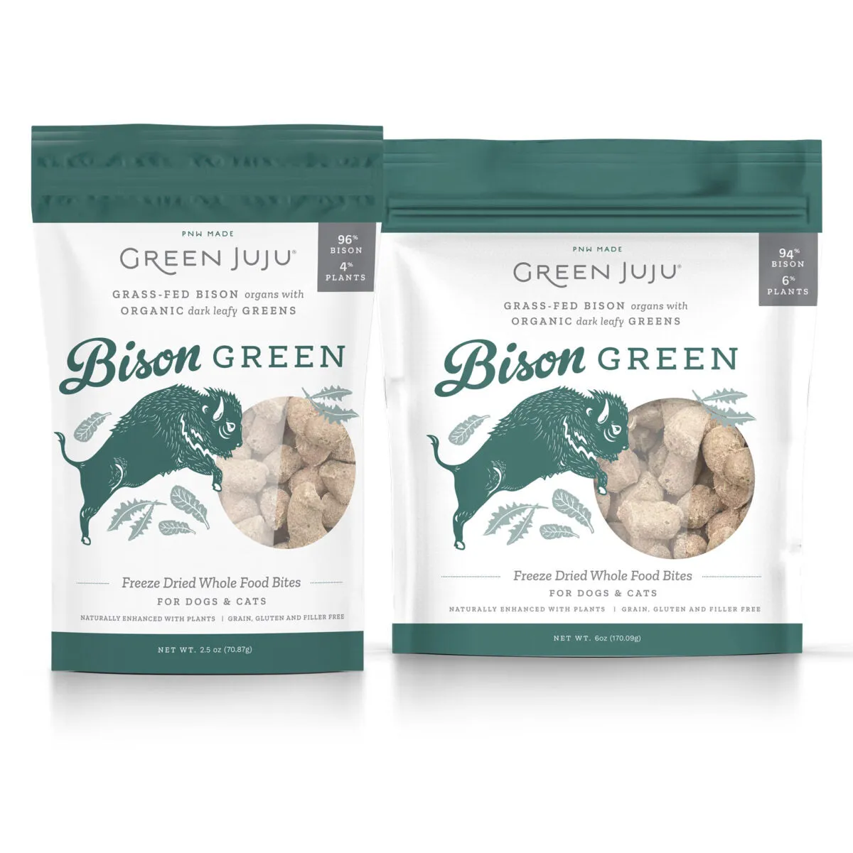 Green Juju Freeze-Dried Whole Food Bites - Bison Green