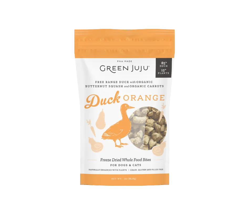 Green Juju Freeze-Dried Whole Food Bites - Duck Orange