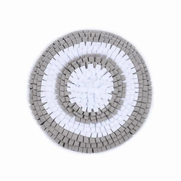 Grey & White round Snuffle Mat