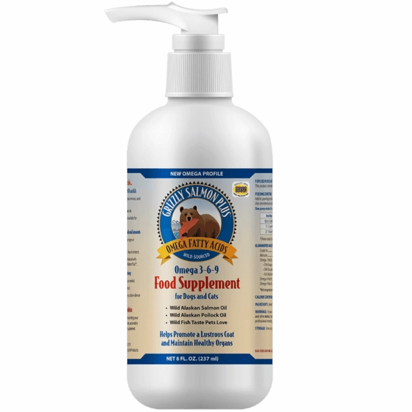 Grizzly Salmon Plus Omega 3-6-9 Dog Food Supplement