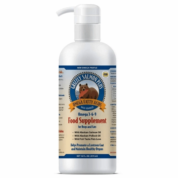 Grizzly Salmon Plus Omega 3-6-9 Dog Food Supplement