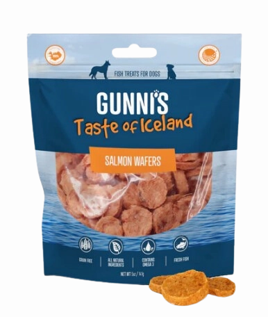 Gunni's Dog Treats Salmon Wafers 5oz Bag