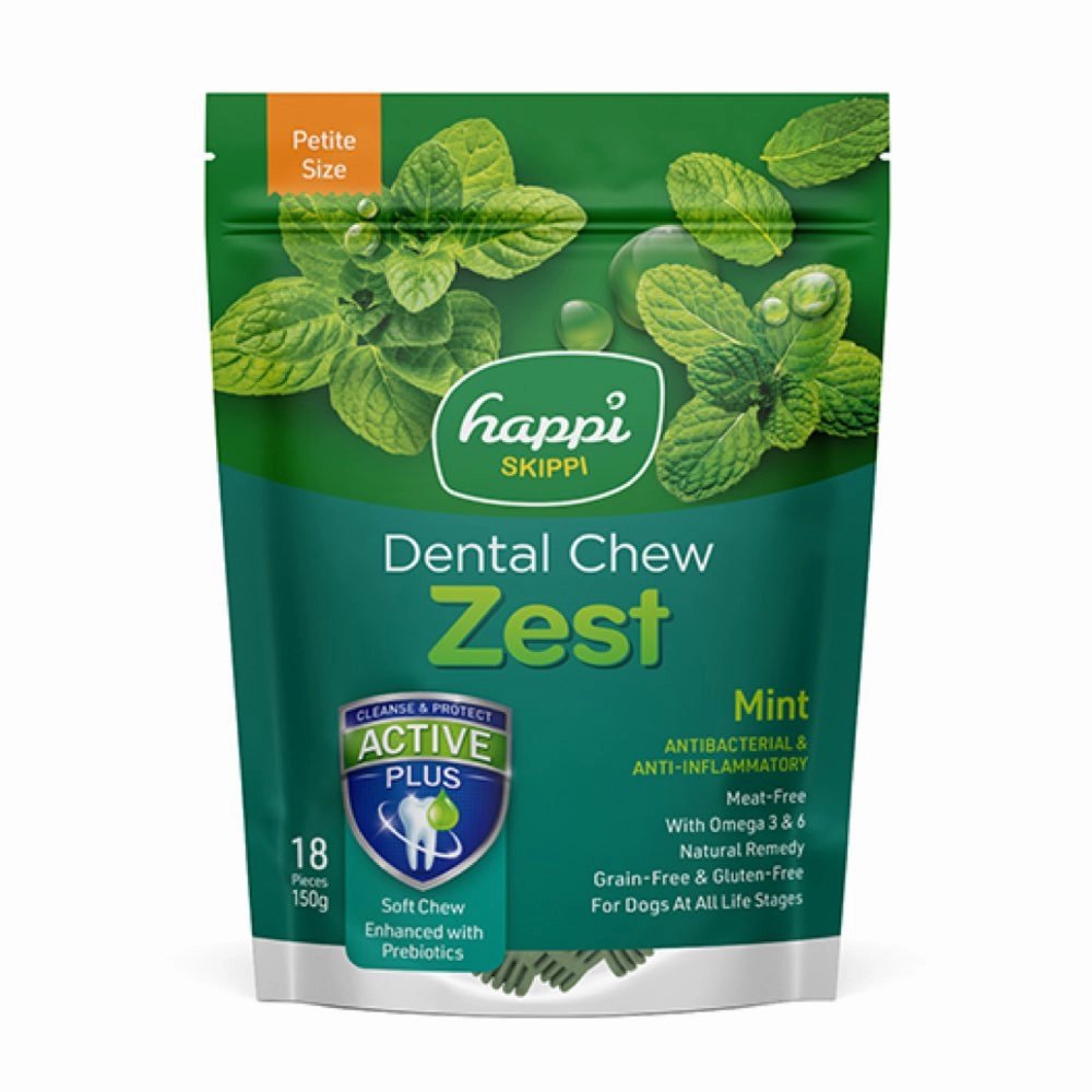 Happi Skippi (Doggy) Zest Petite Mint Dental Dog Chew 150g