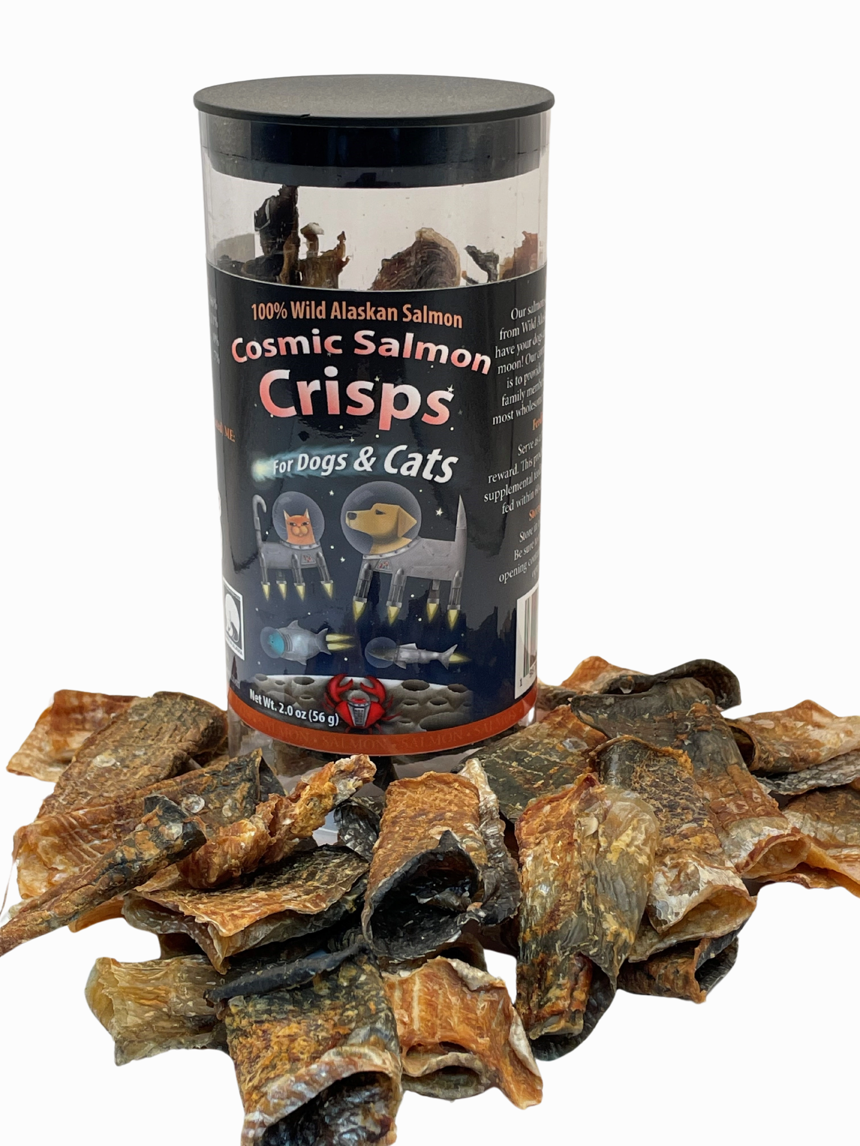 Happy Claws Lucky Paws Cosmic Salmon Crisps 2oz Tube