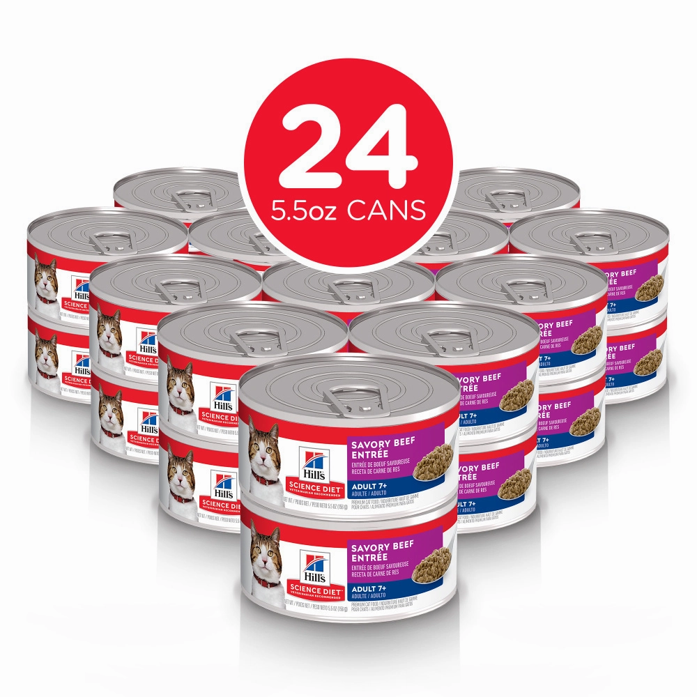 Hill's Science Diet Adult 7  Savory Beef Entree Canned Cat Food