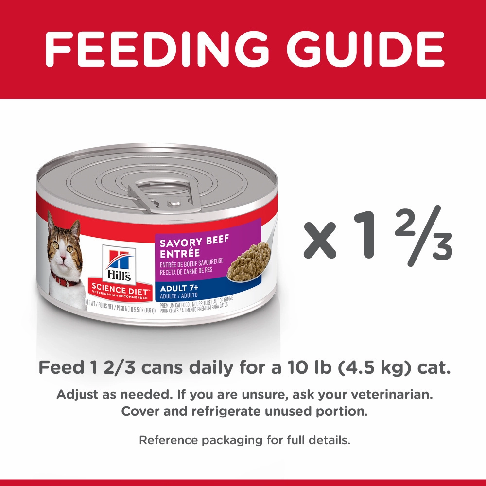 Hill's Science Diet Adult 7  Savory Beef Entree Canned Cat Food