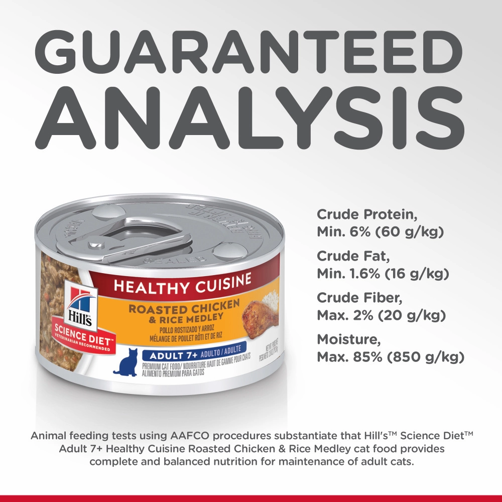 Hill's Science Diet Healthy Cuisine Adult 7  Roasted Chicken & Rice Medley Canned Cat Food