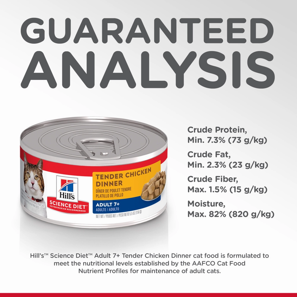 Hill's Science Diet Senior 7  Tender Chicken Canned Cat Food