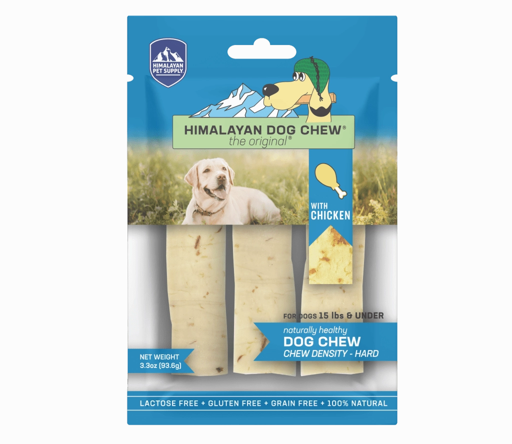 Himalayan Pet Supply Dog Chew - Smoked Hard Cheese Chew with Chicken - Small 3.3oz Bag