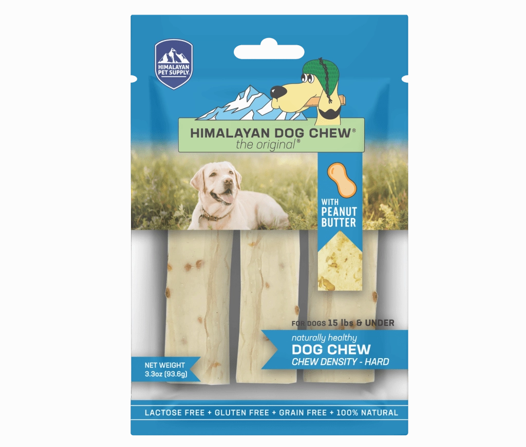 Himalayan Pet Supply Dog Chew - Smoked Hard Cheese Chew with Peanut Butter - Small 3.3oz Bag