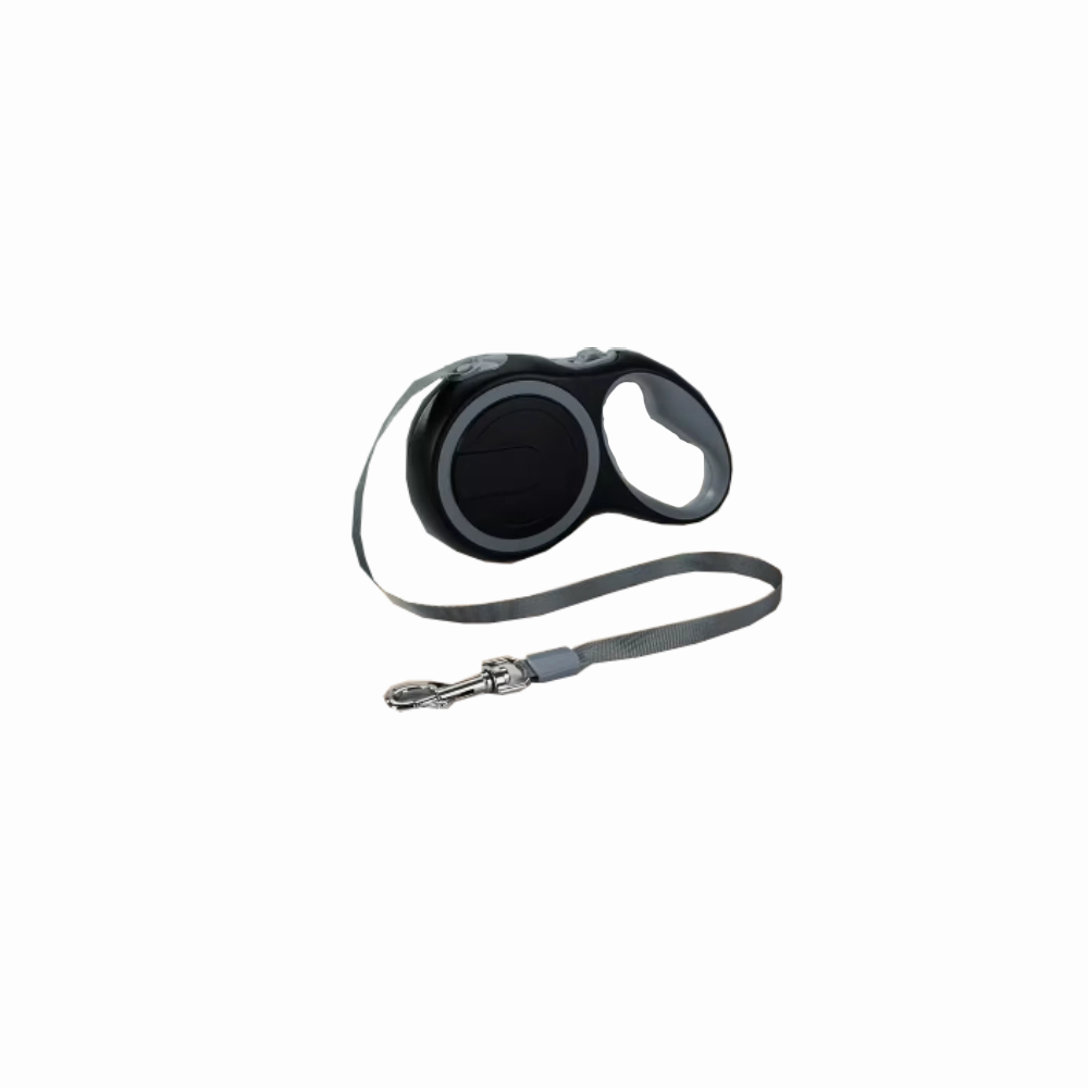 HipiDog Pet Retractable Leash 5m x 1cm - Black Grey