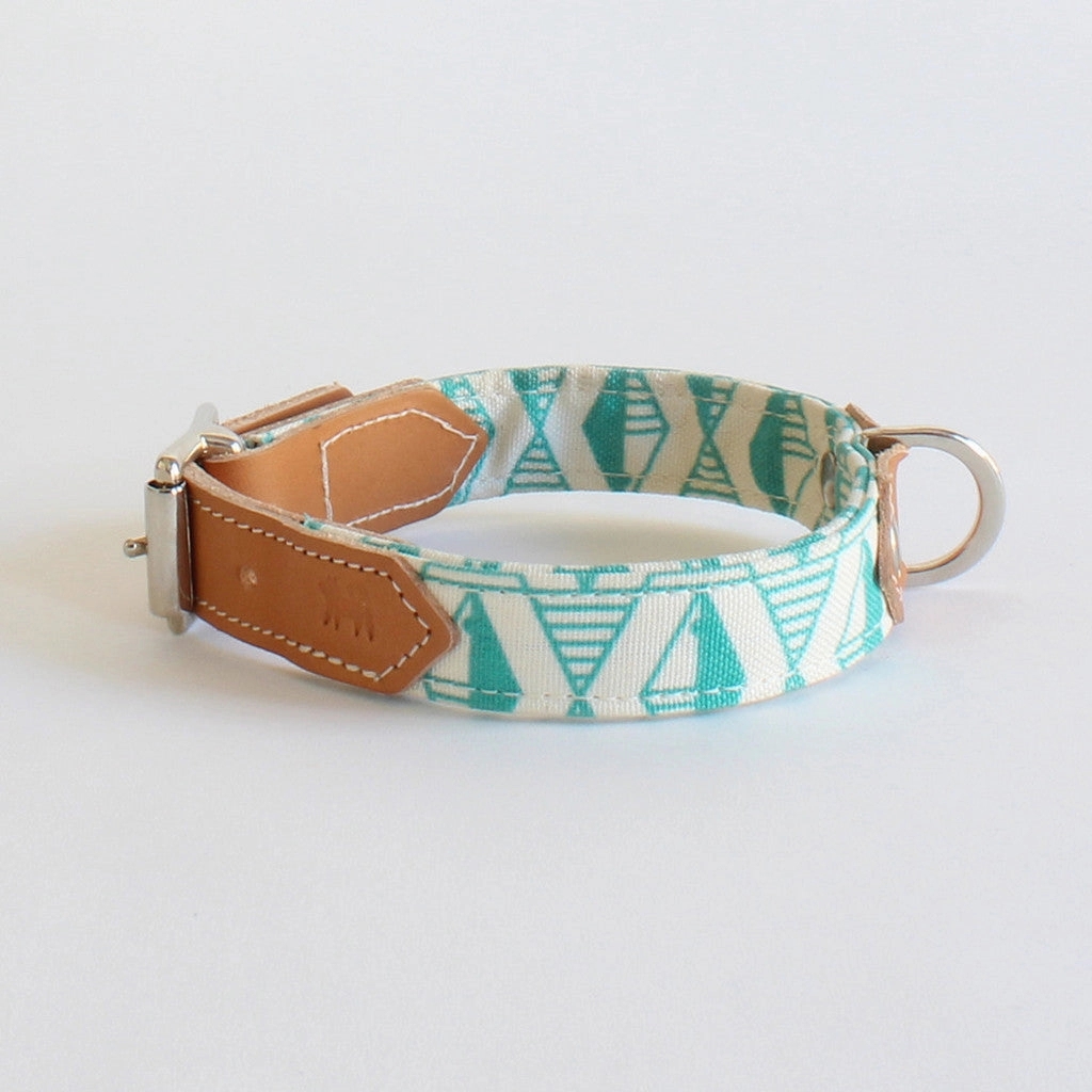 Hiro Wolf Collar: Geo Green