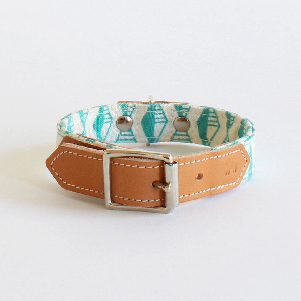Hiro Wolf Collar: Geo Green