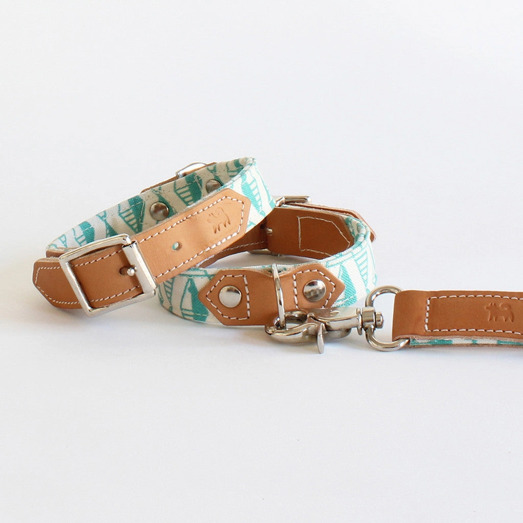 Hiro Wolf Collar: Geo Green