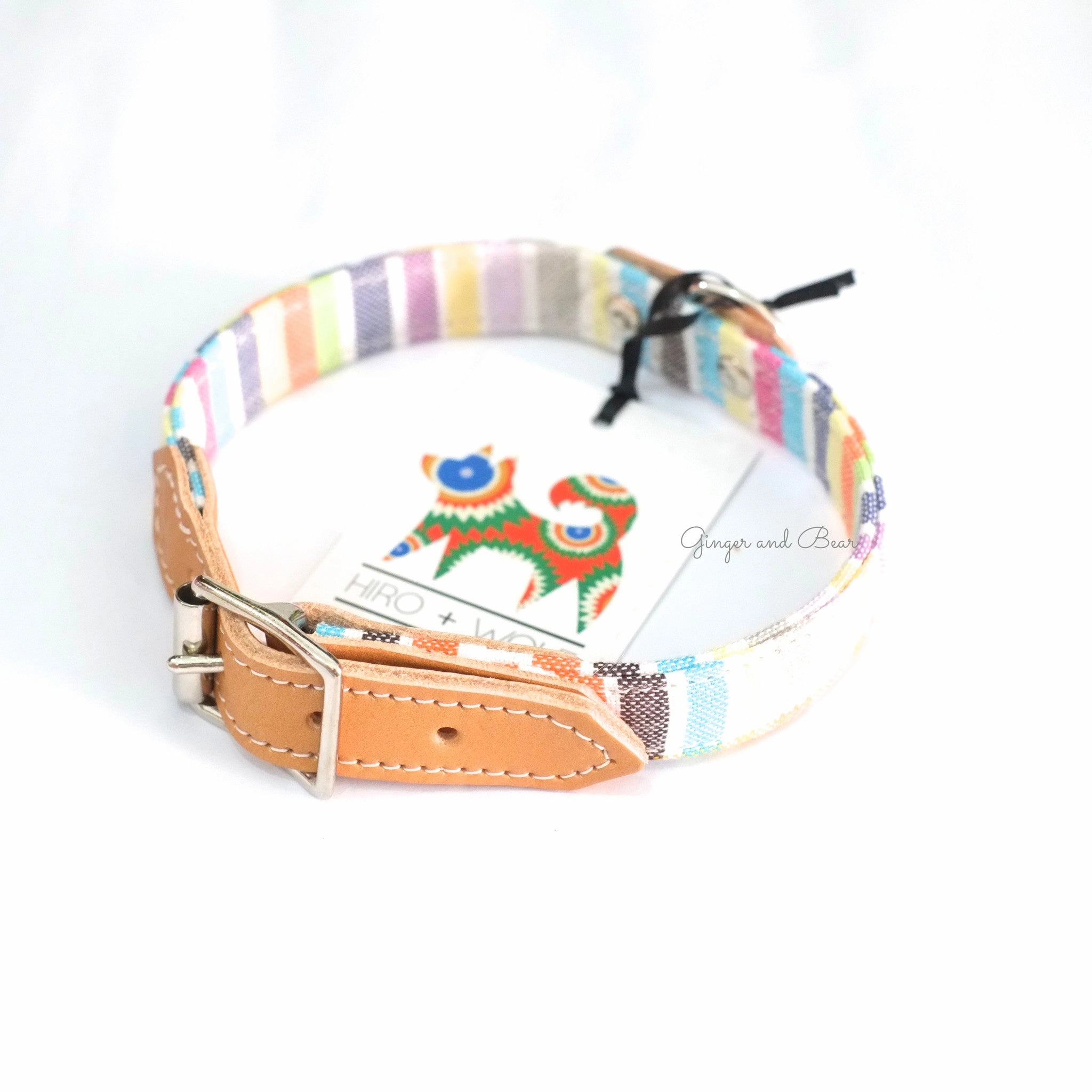 Hiro Wolf Collar: Pastel Stripe Kikoi