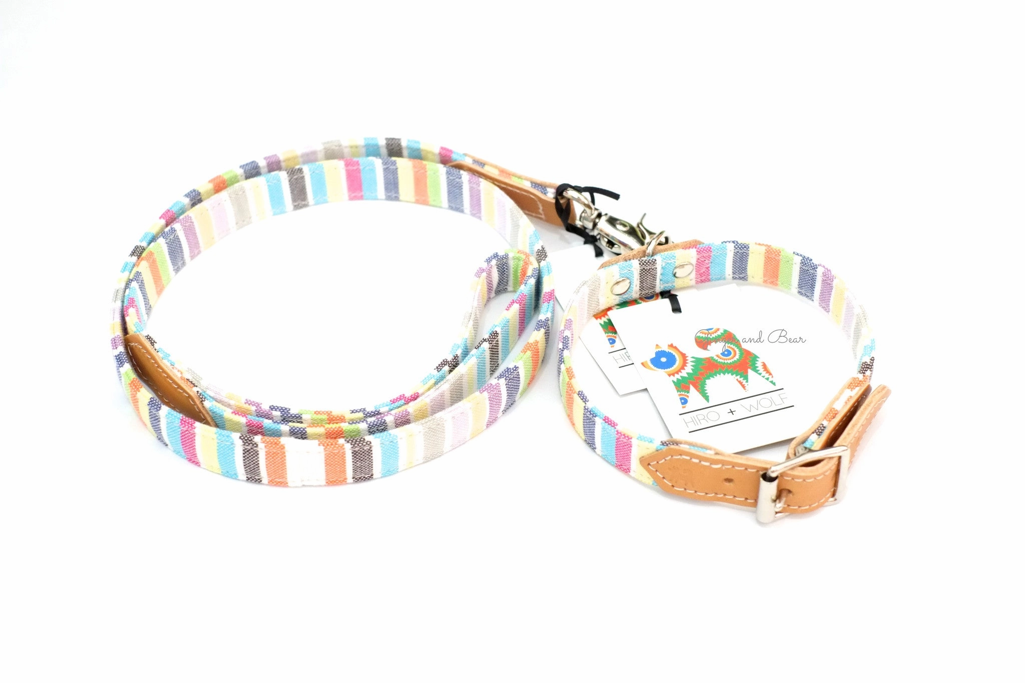 Hiro Wolf Collar: Pastel Stripe Kikoi