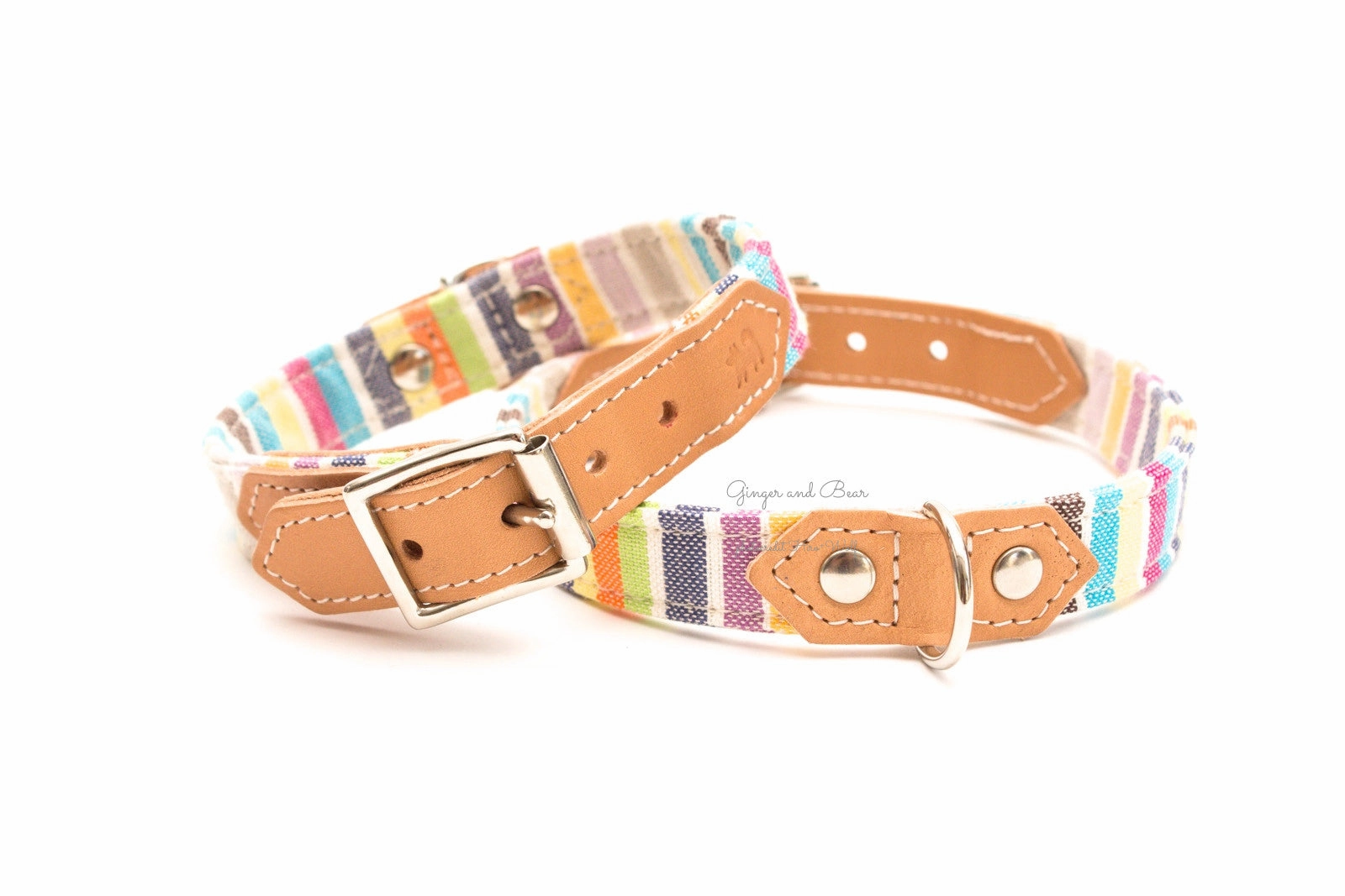 Hiro Wolf Collar: Pastel Stripe Kikoi