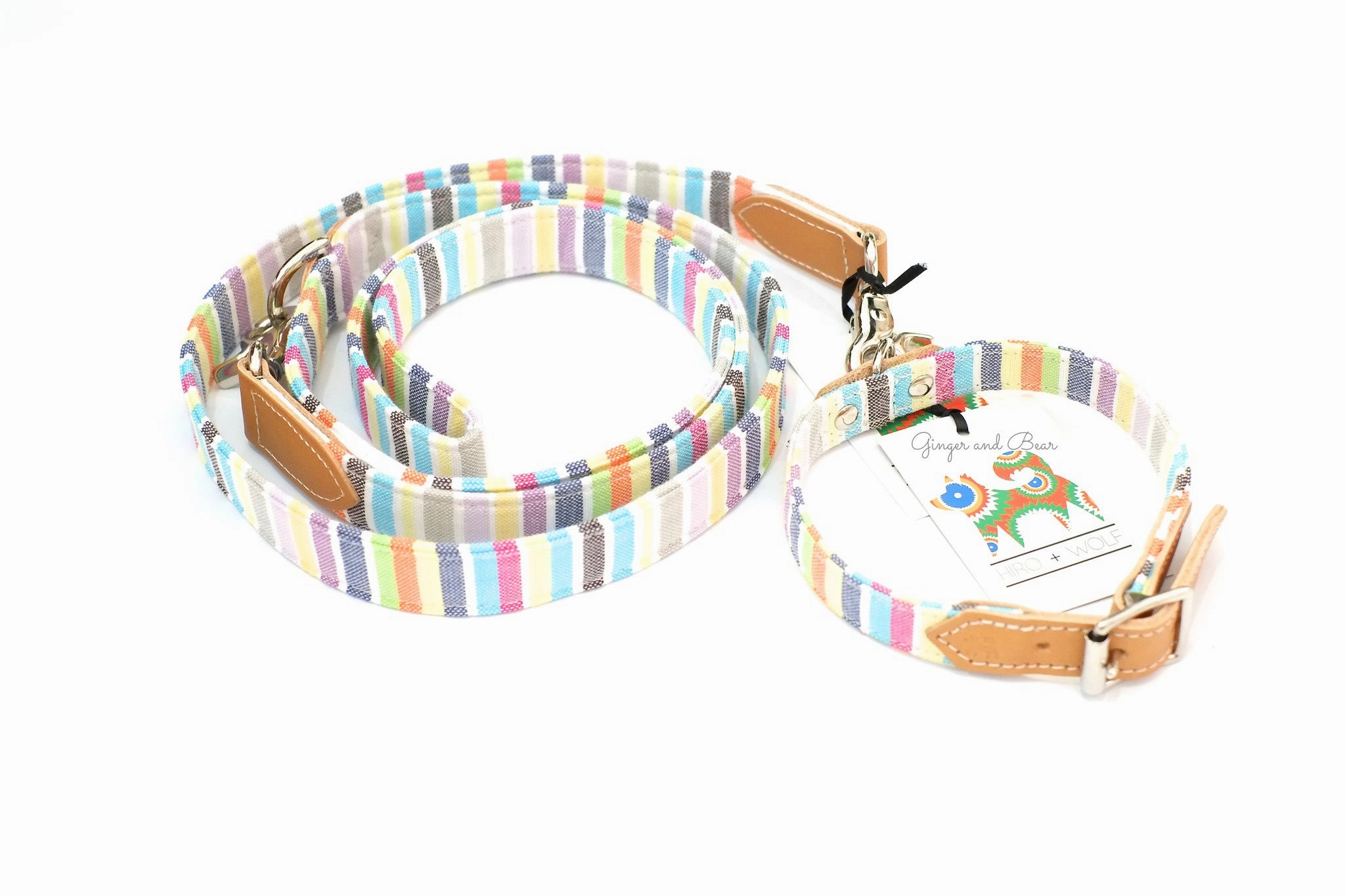 Hiro Wolf Collar: Pastel Stripe Kikoi