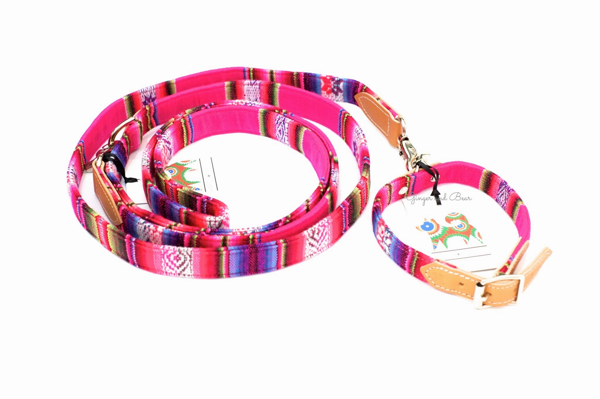 Hiro Wolf Collar: Pink Inca