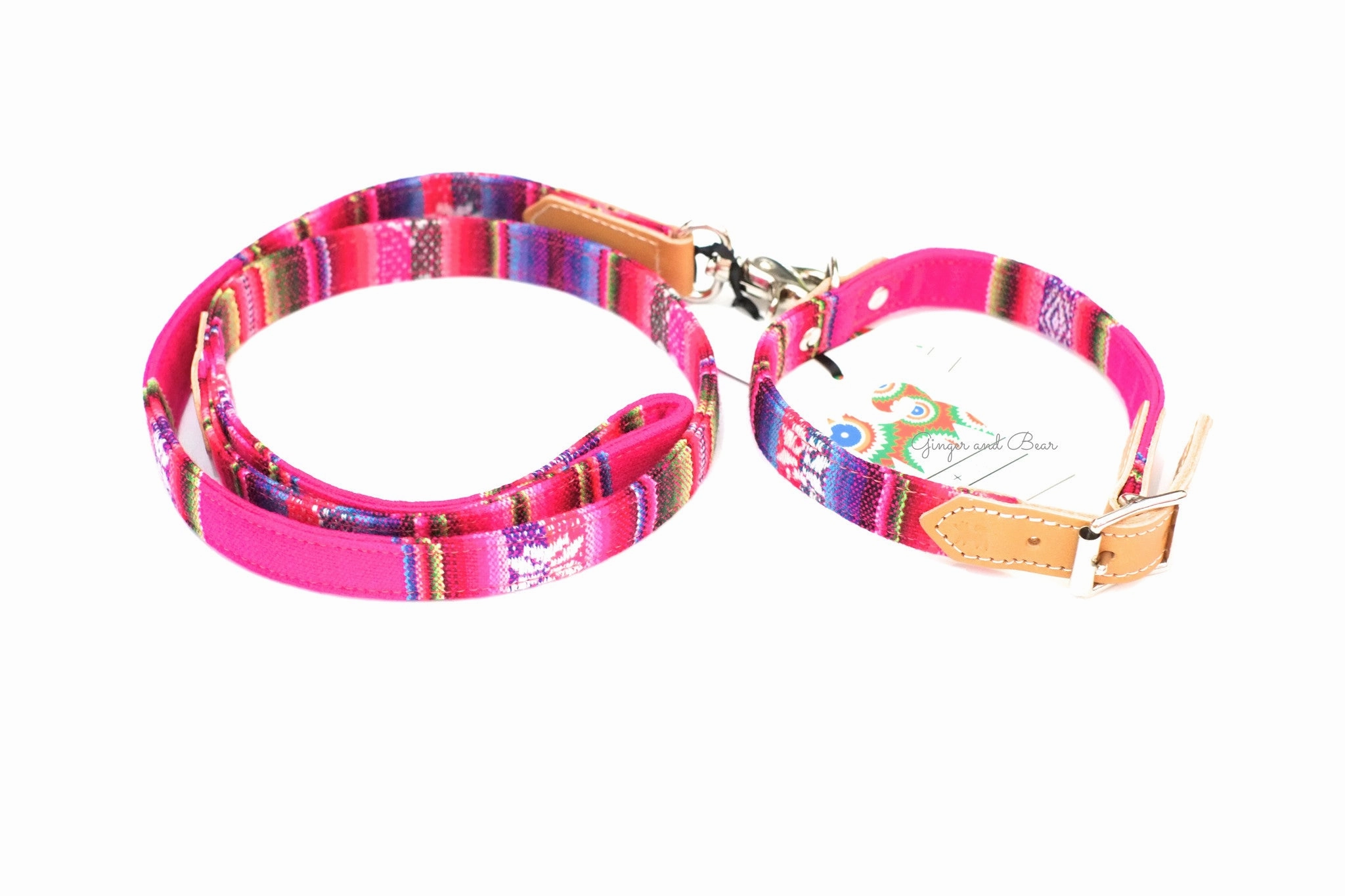 Hiro Wolf Collar: Pink Inca