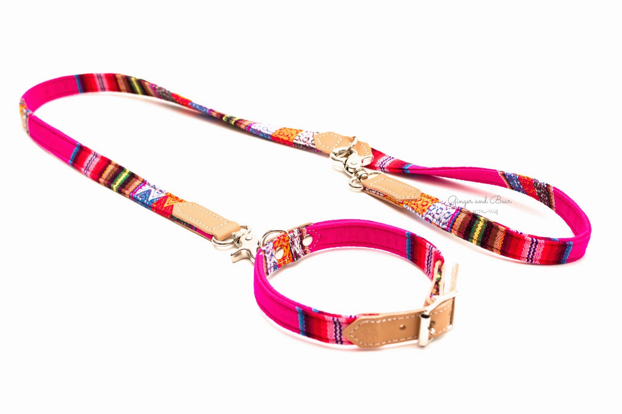 Hiro Wolf Collar: Pink Inca