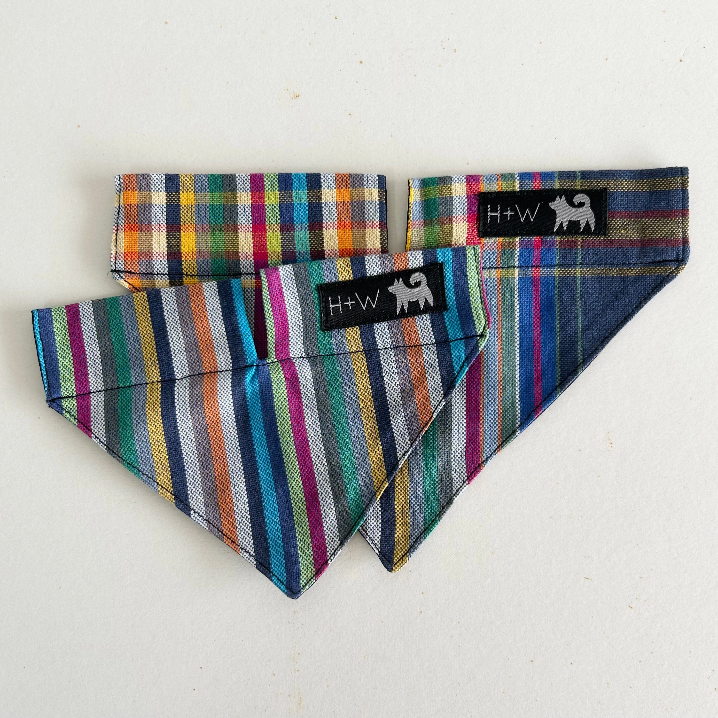 Hiro Wolf Dog Bandana: Marine Striped Kikoy