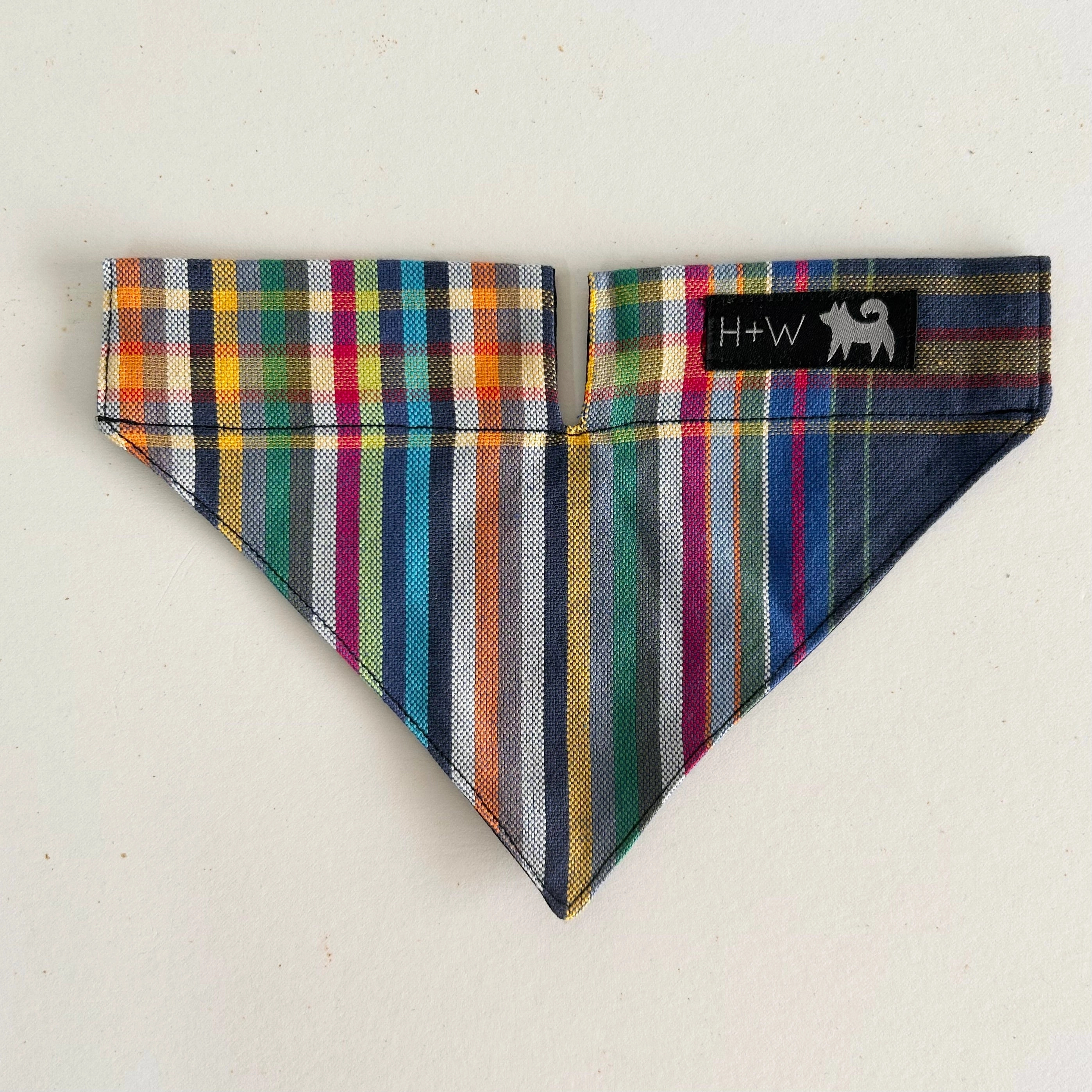 Hiro Wolf Dog Bandana: Marine Striped Kikoy