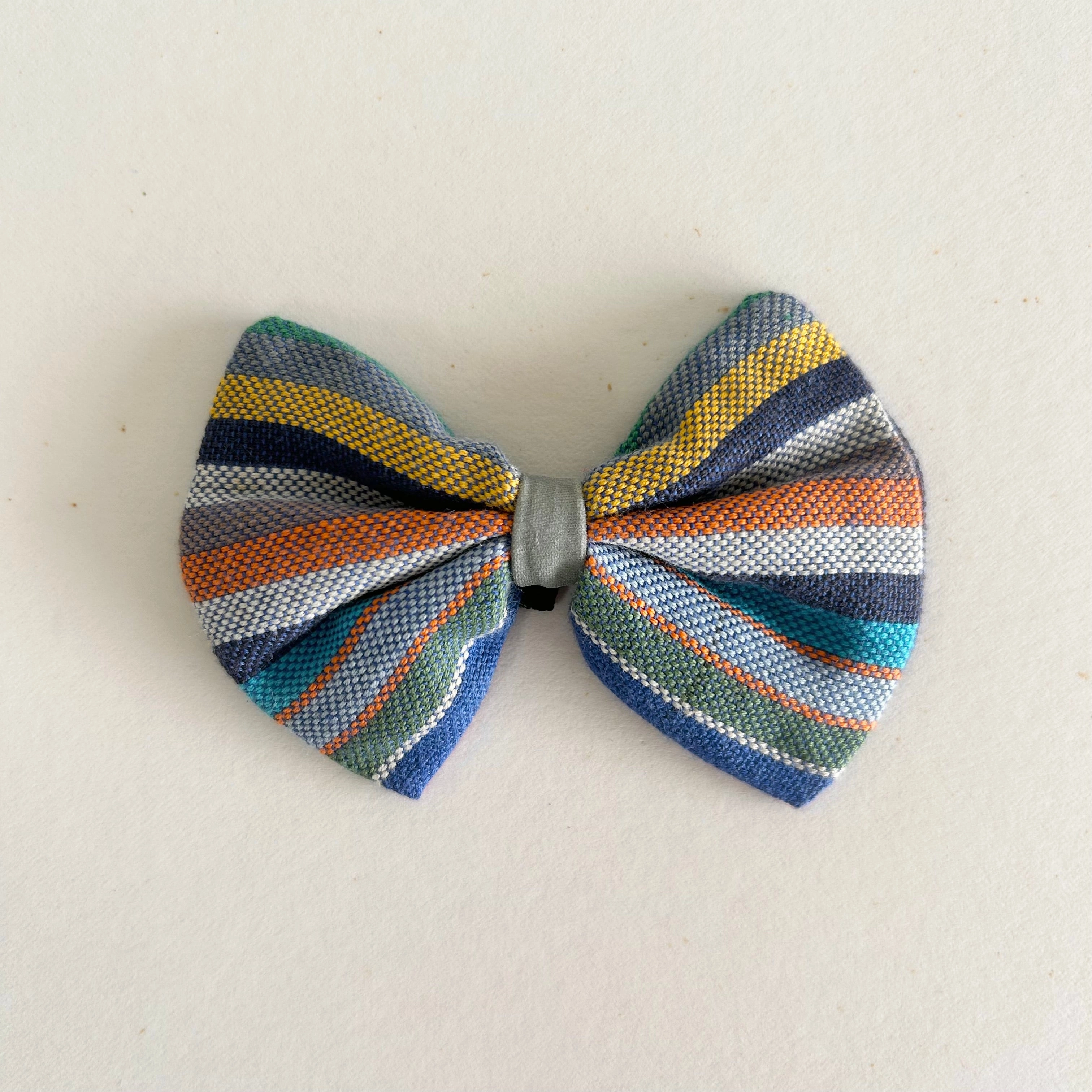 Hiro Wolf Dog Bow Tie: Marine Striped Kikoy