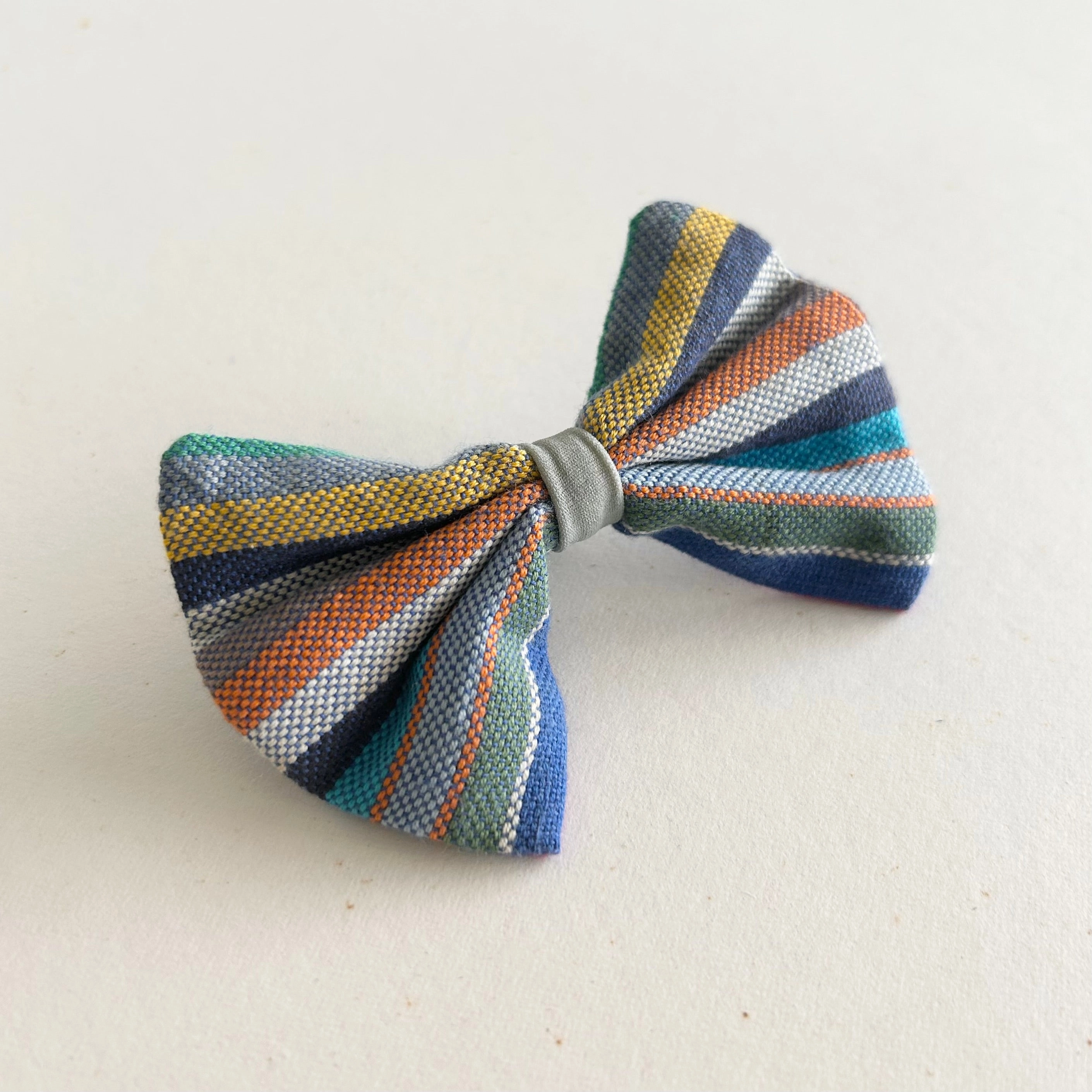 Hiro Wolf Dog Bow Tie: Marine Striped Kikoy