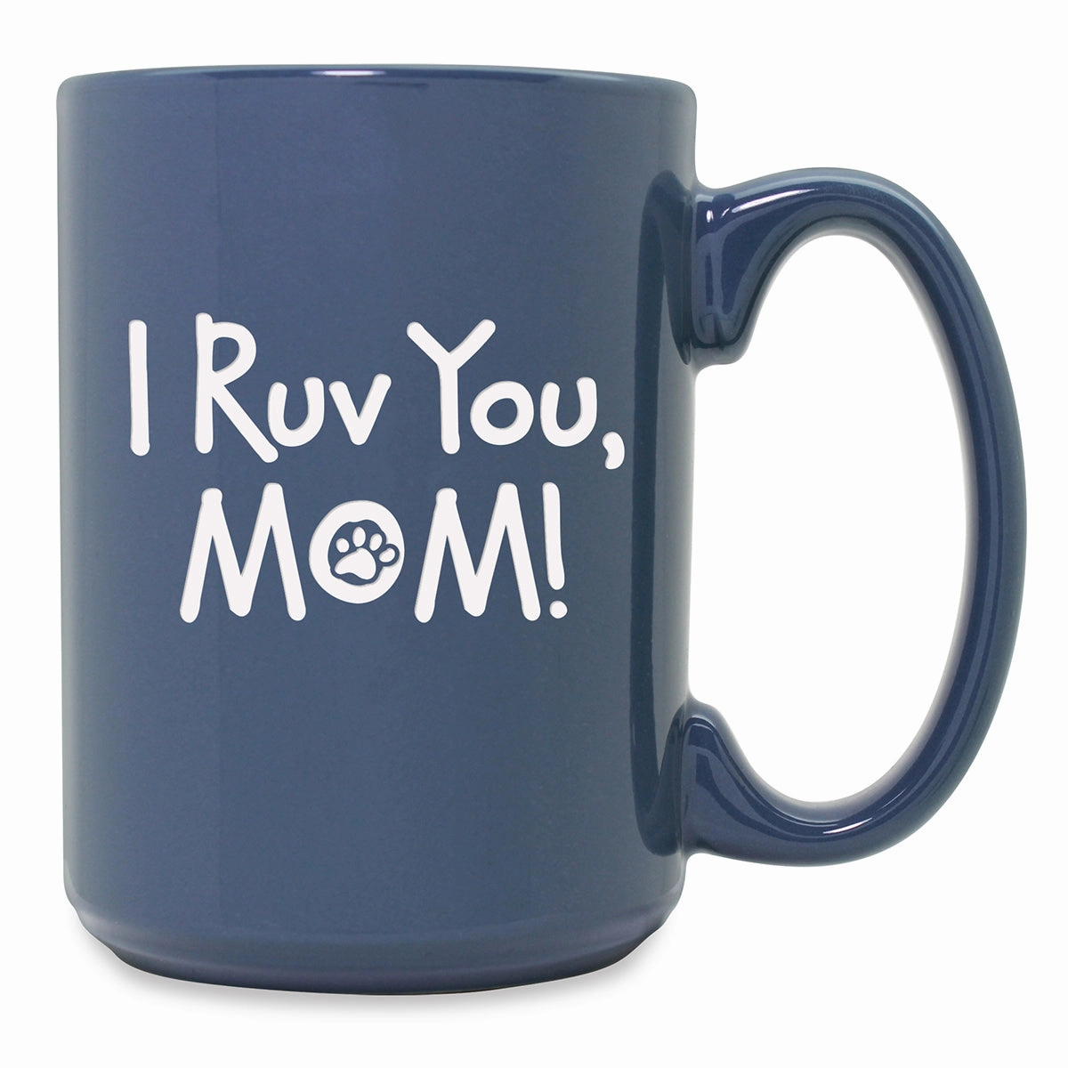 I Ruv You Mom Mug Steel Blue, Set Of 2