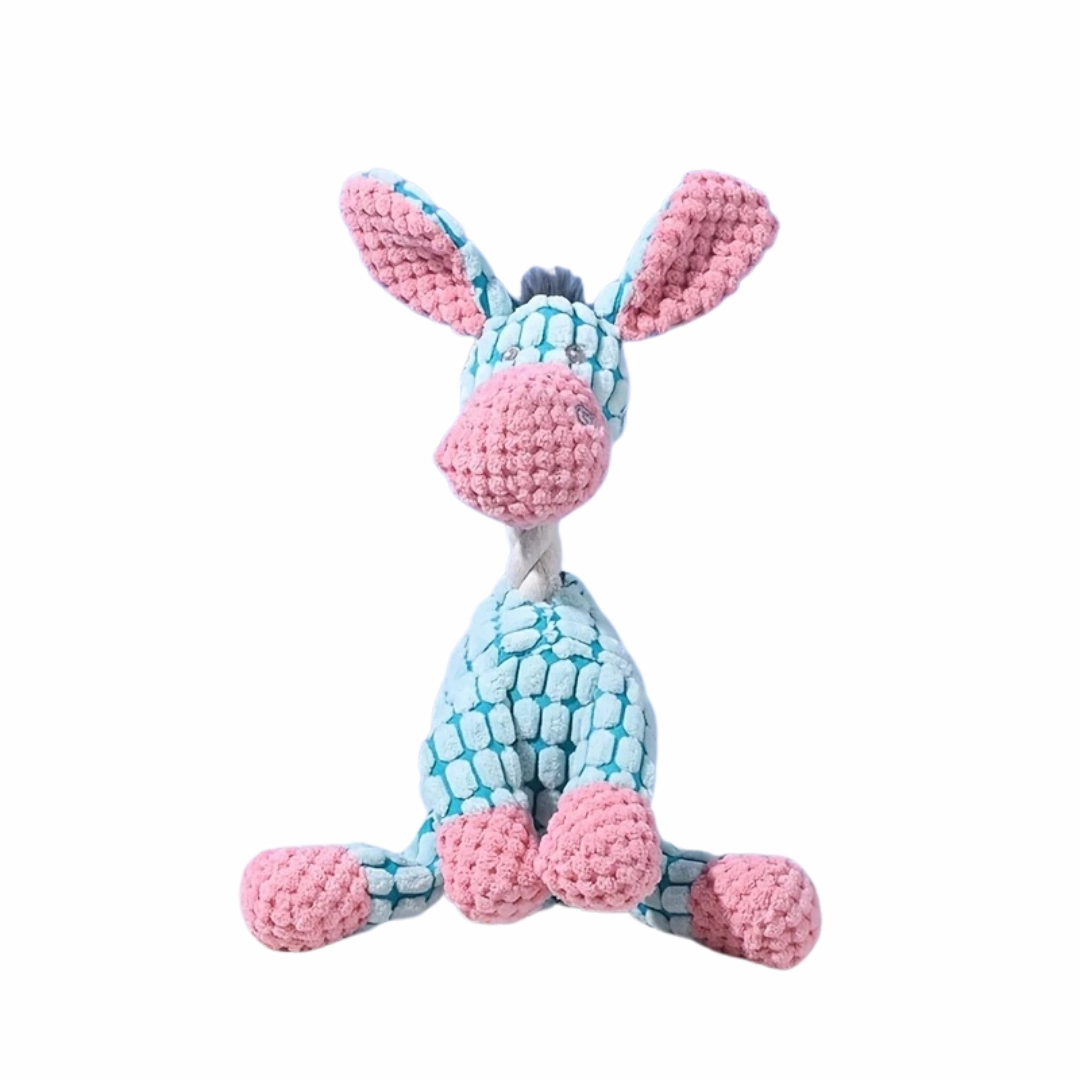 Interactive Rope Squeaky Dog Toy for Medium Breeds (Blue)