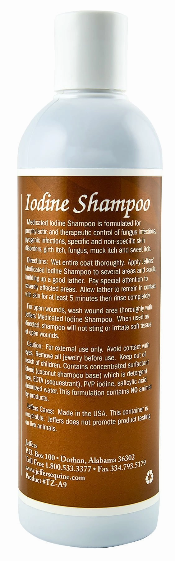 Jeffers Equine Iodine Horse Shampoo