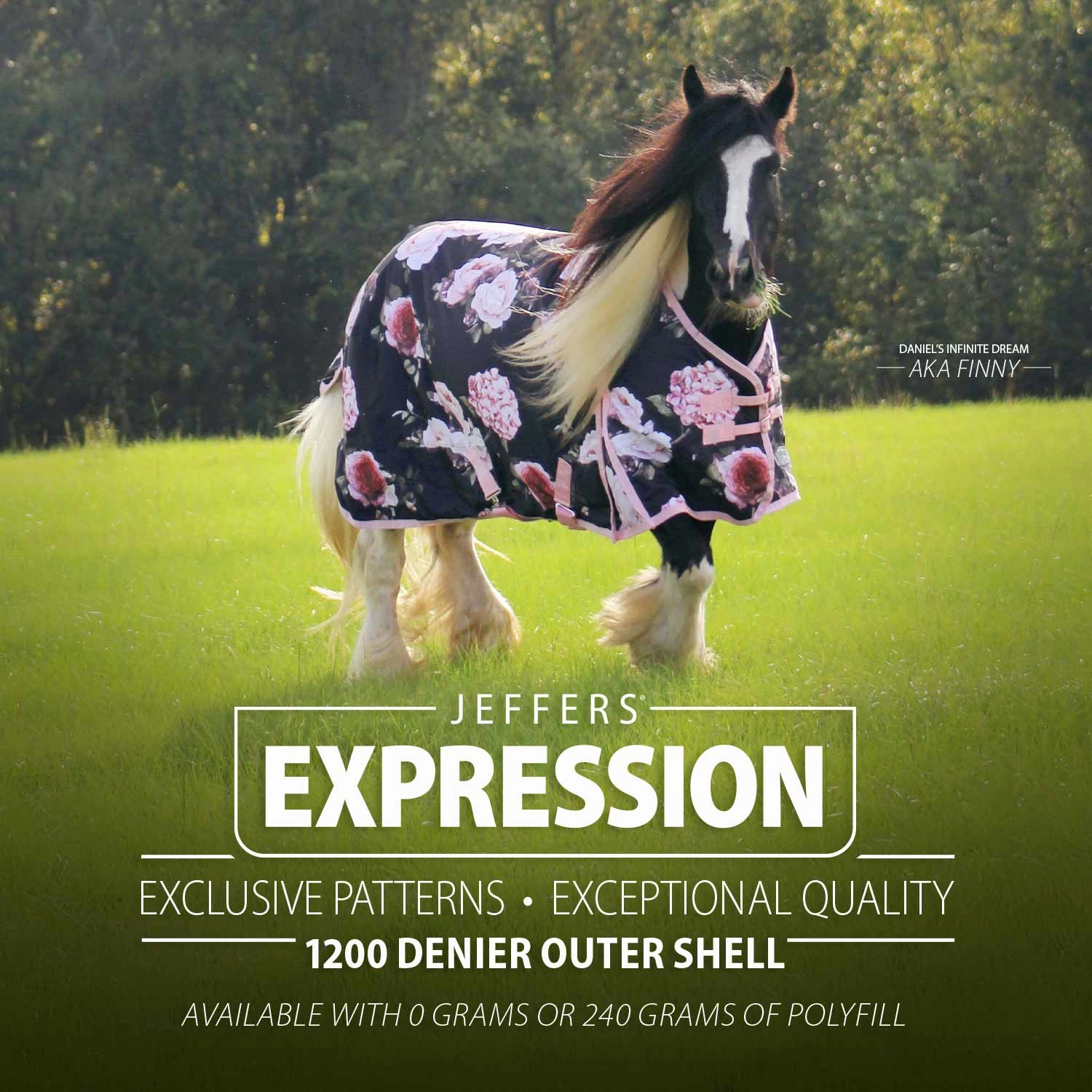 Jeffers Expression 1200 Denier Standard Neck Turnout Sheet, 0 Gram