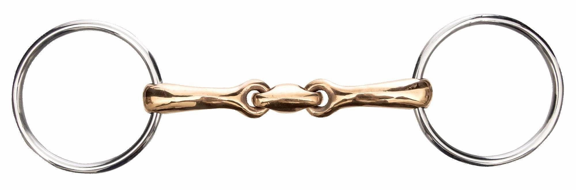 Jeffers Oval Mouth Copper Loose Ring Horse Bit, 5"