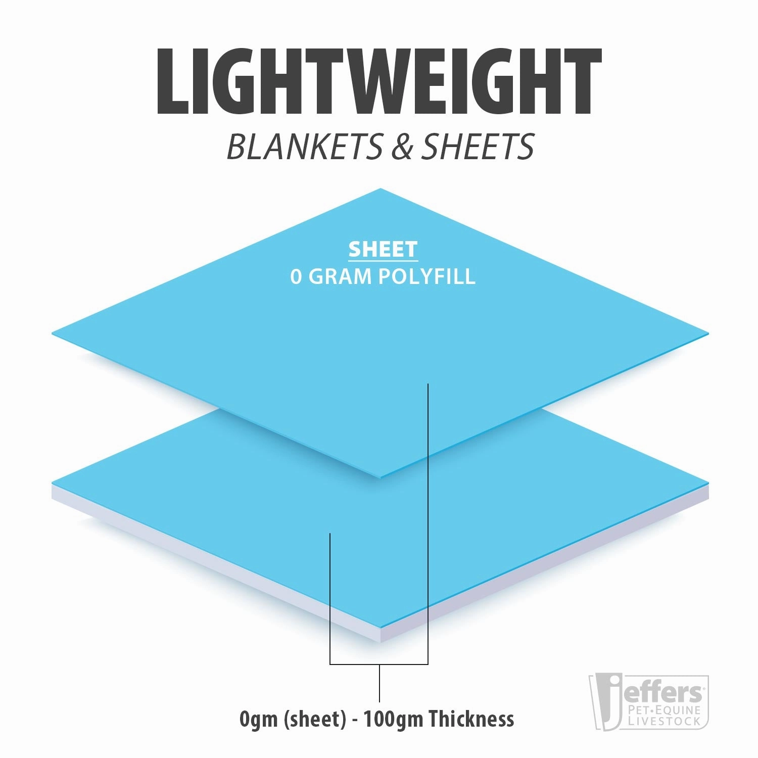 Jeffers Poplar Head Origin 600 Denier Turnout Sheet, 0 Gram, Blue Jean Baby