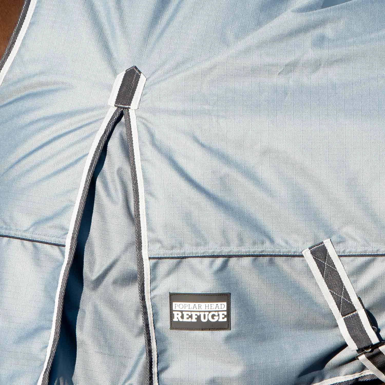 Jeffers Poplar Head Refuge 1200 Denier Turnout Blanket with High Neck, 240 Gram, Hamilton Blue