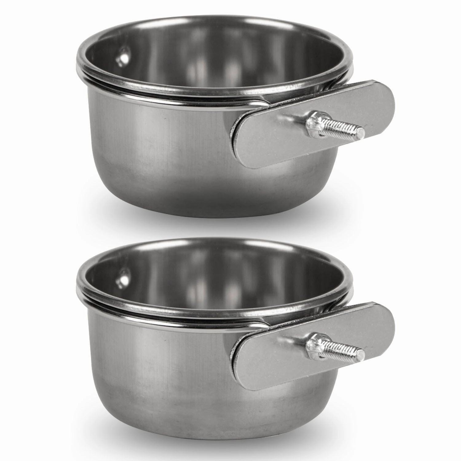 Jeffers Stainless Steel Coop/Kennel Cup with Clamp