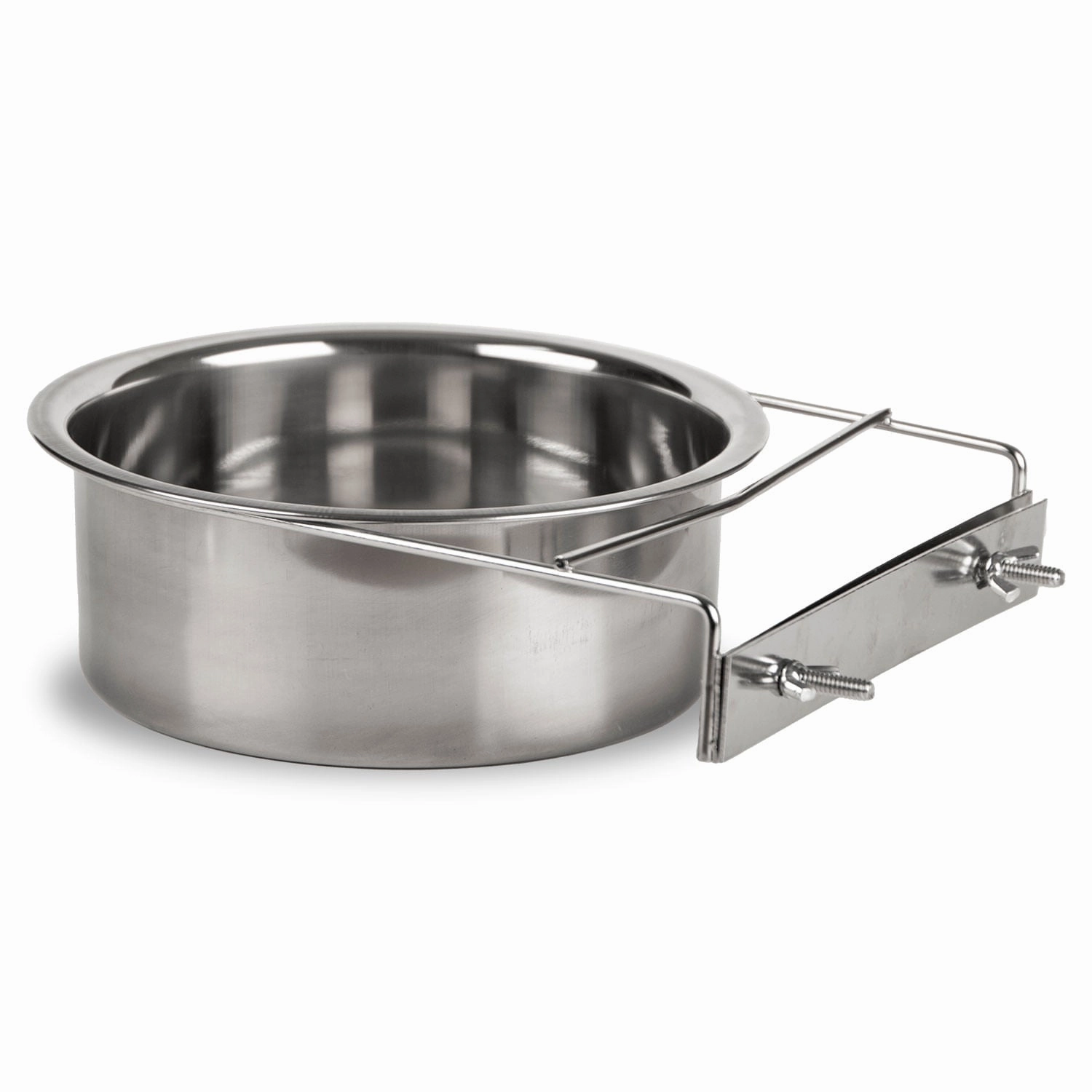 Jeffers Stainless Steel Coop/Kennel Cup with Clamp