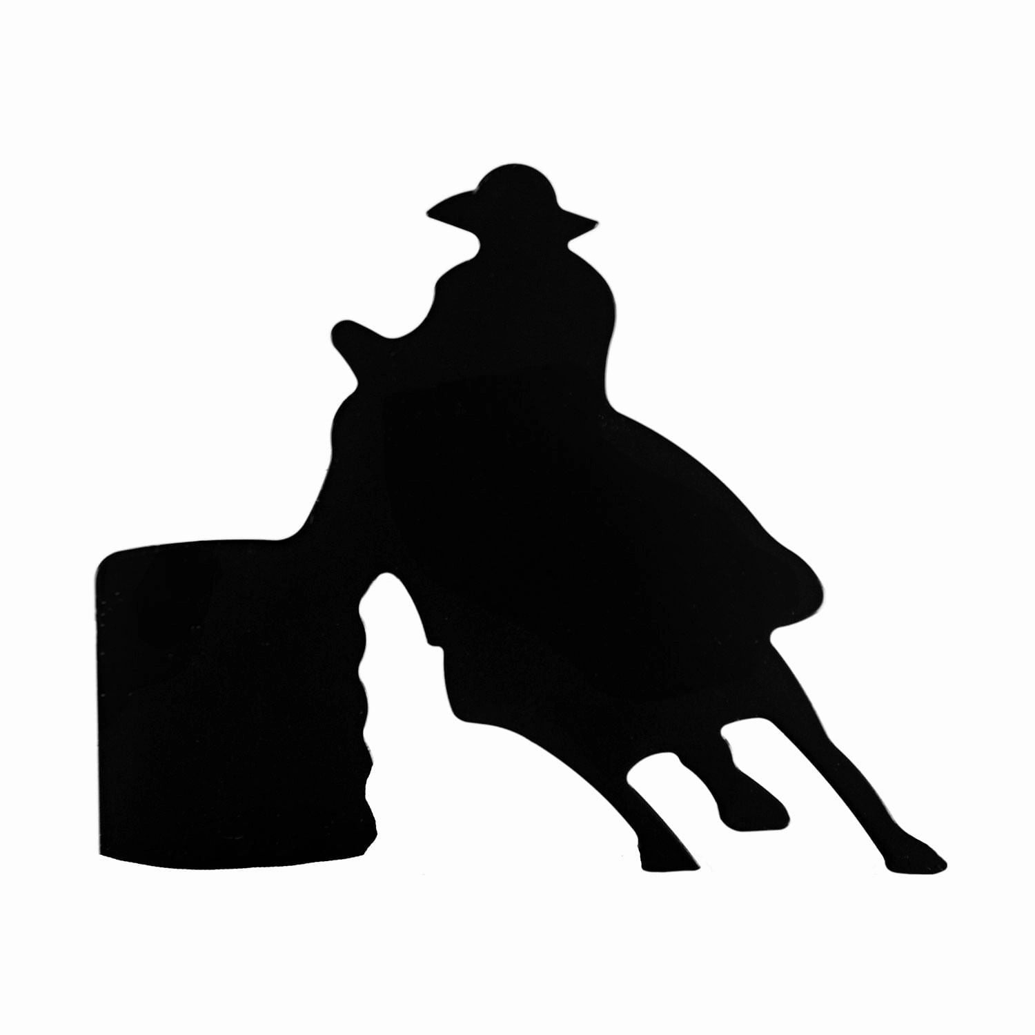 Jeffers Wall Mount 4-Hook Horse Tack Rack, Barrel Racer or Horse Silhouette