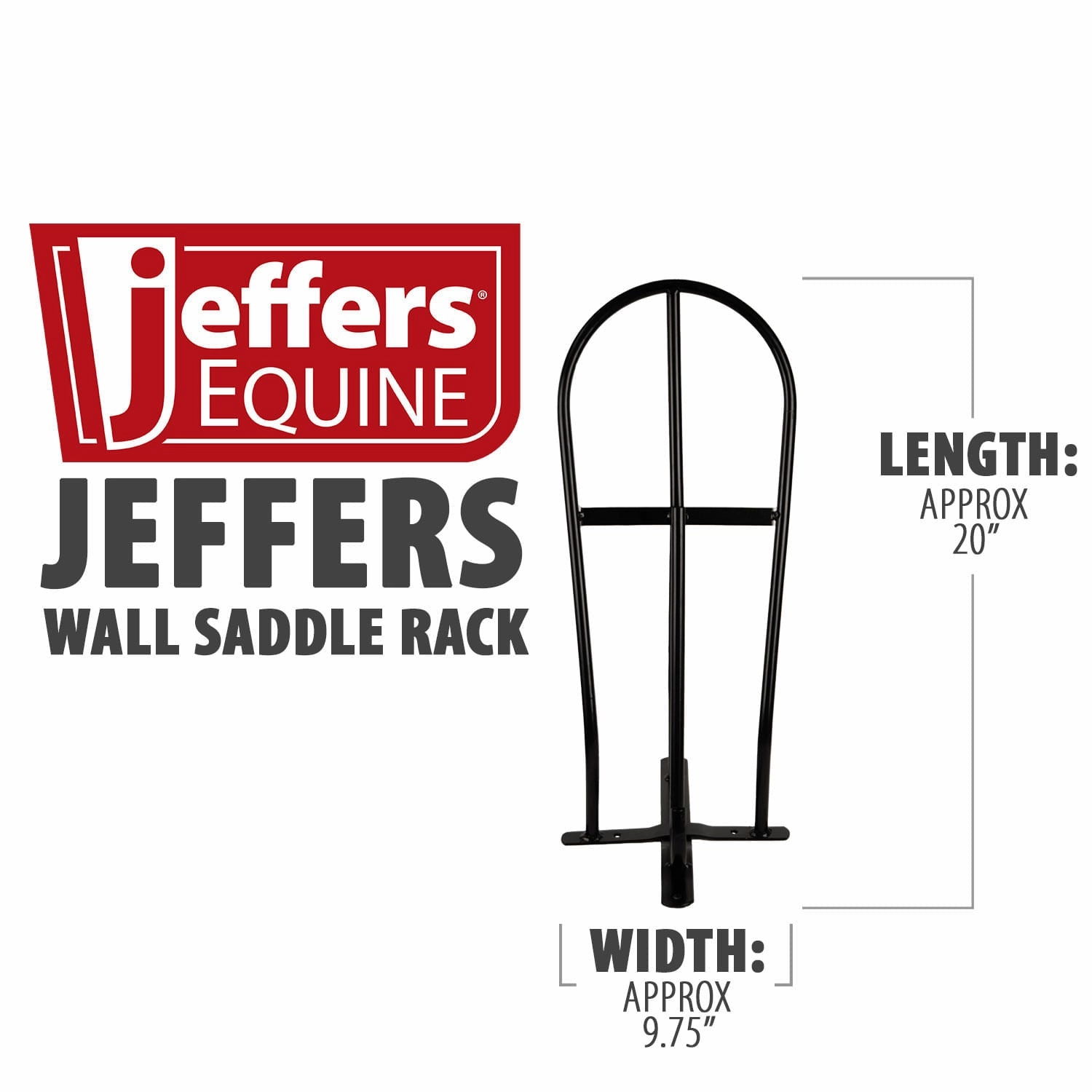 Jeffers Wall Mount English Saddle Rack with Tack Hook
