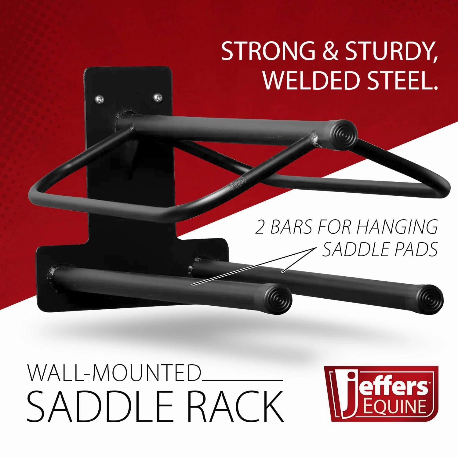 Jeffers Wall Saddle Rack with Saddle Pad Bars