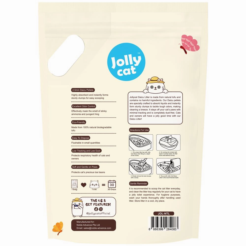 Jollycat Daizu Natural Clumping Tofu Cat Litter 7L