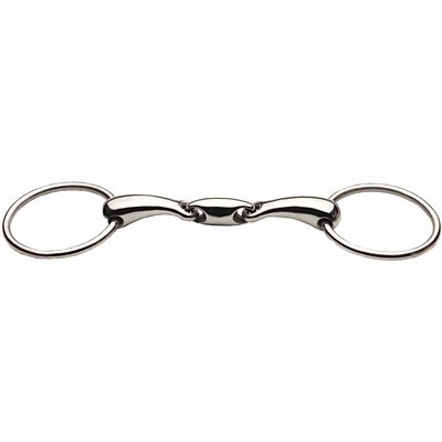 JP Korsteel Stainless Steel Oval Link Loose Ring Snaffle Bit