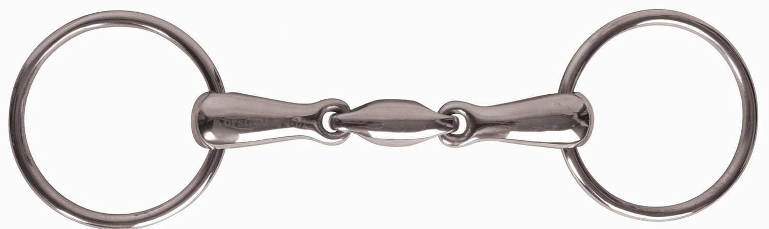 JP Korsteel Stainless Steel Oval Link Loose Ring Snaffle Bit