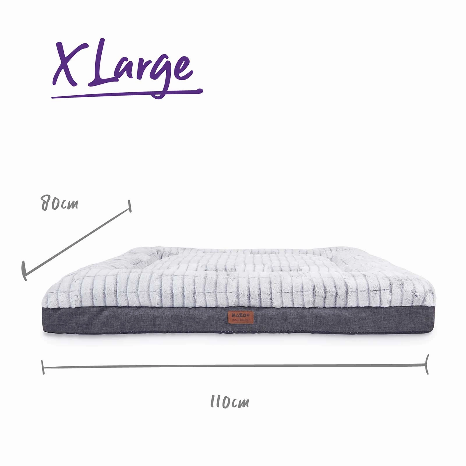 Kazoo Cloud Comfort Light Grey Dog Bed
