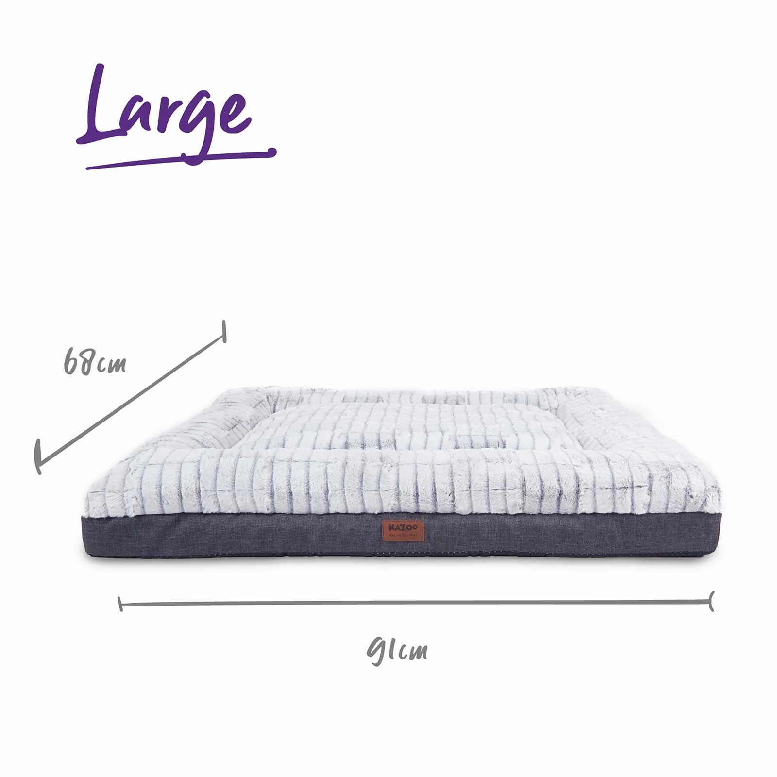 Kazoo Cloud Comfort Light Grey Dog Bed
