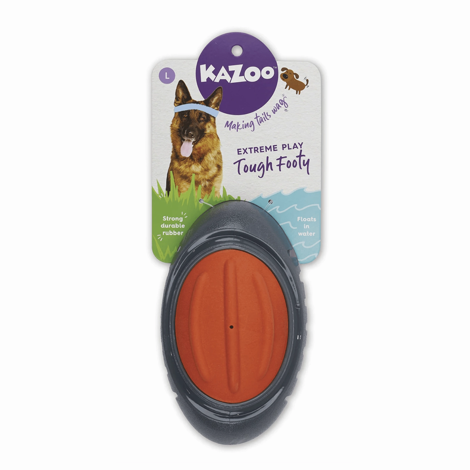 Kazoo Dog Toy Extreme Play Tough Footy