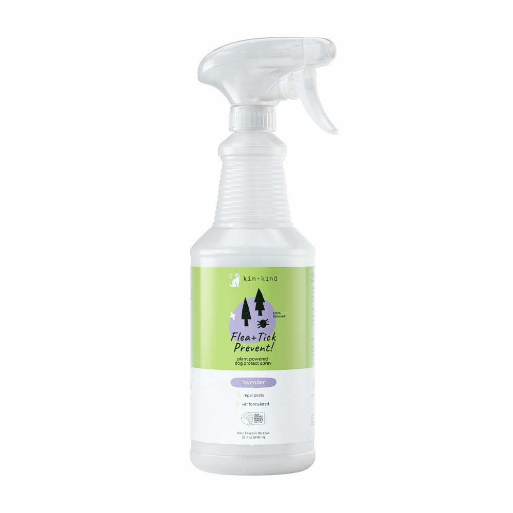kin kind Flea & Tick Prevent! Plant Powered Dog & Cat Protect Lemongrass Spray
