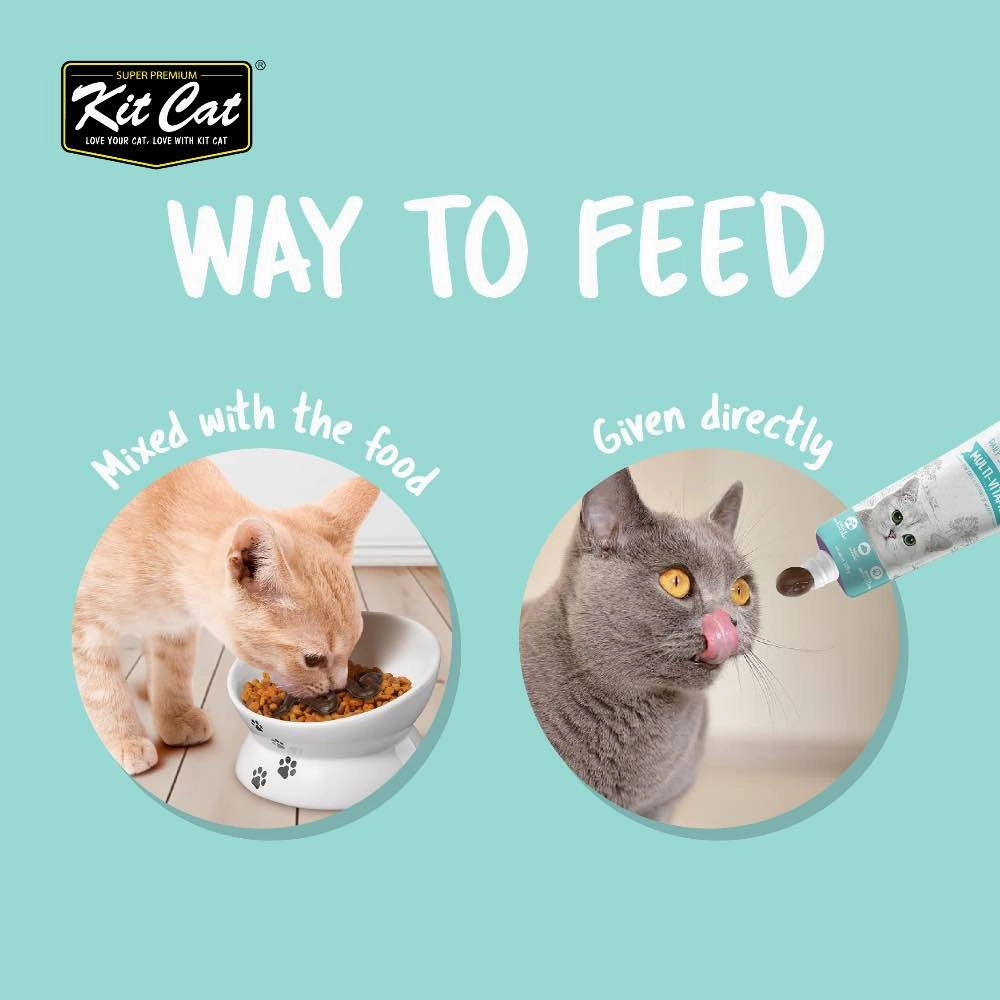 Kit Cat Skin & Coat Daily Nutritional Supplement Gel For Cats 120g